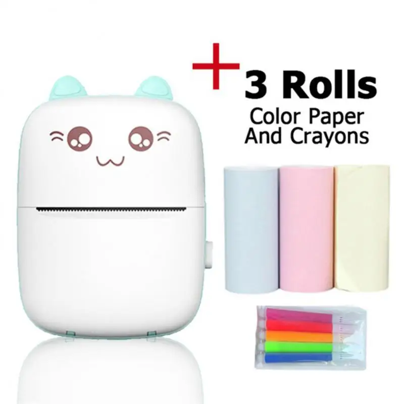 

Мини термопринтер для этикеток, умный карманный портативный фотографический принтер для телефона, Беспроводная Bluetooth клейкая бумага для мини-печати, горячая Распродажа