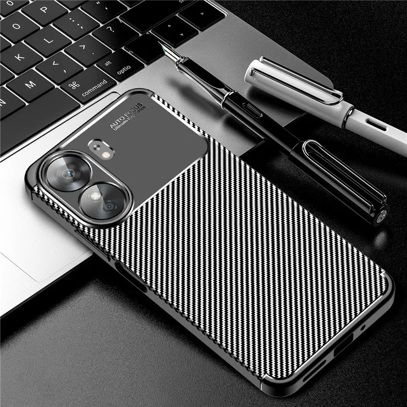 

For Redmi 13C Case For Xiaomi Redmi 13C 4G Cover 6.74 Inch Carbon Fiber Soft Silicone Shockproof Bumper For Redmi 13C