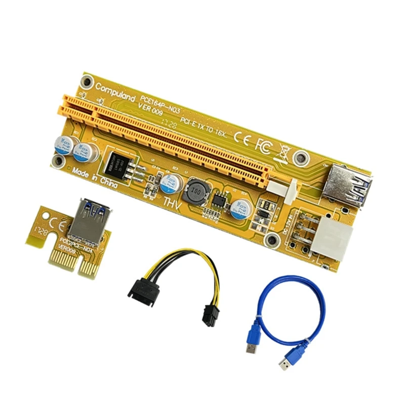 

Переходная карта PCI-E, 6 контактов, PCIE PCI-E для экспресс-адаптера 1X 16X USB3.0