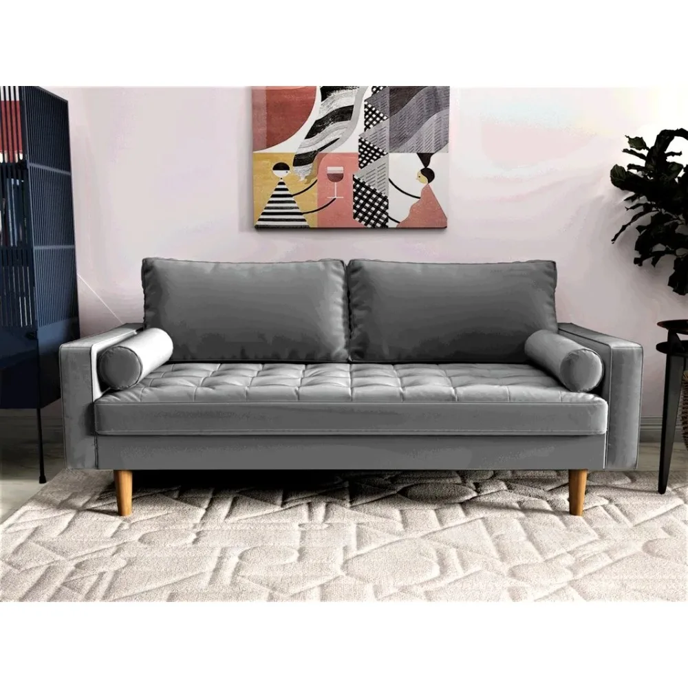 

Современный диван, диваны для гостиной, вместительные и уютные, диваны для гостиной, домашняя мебель, мебельный диван, серый бархат