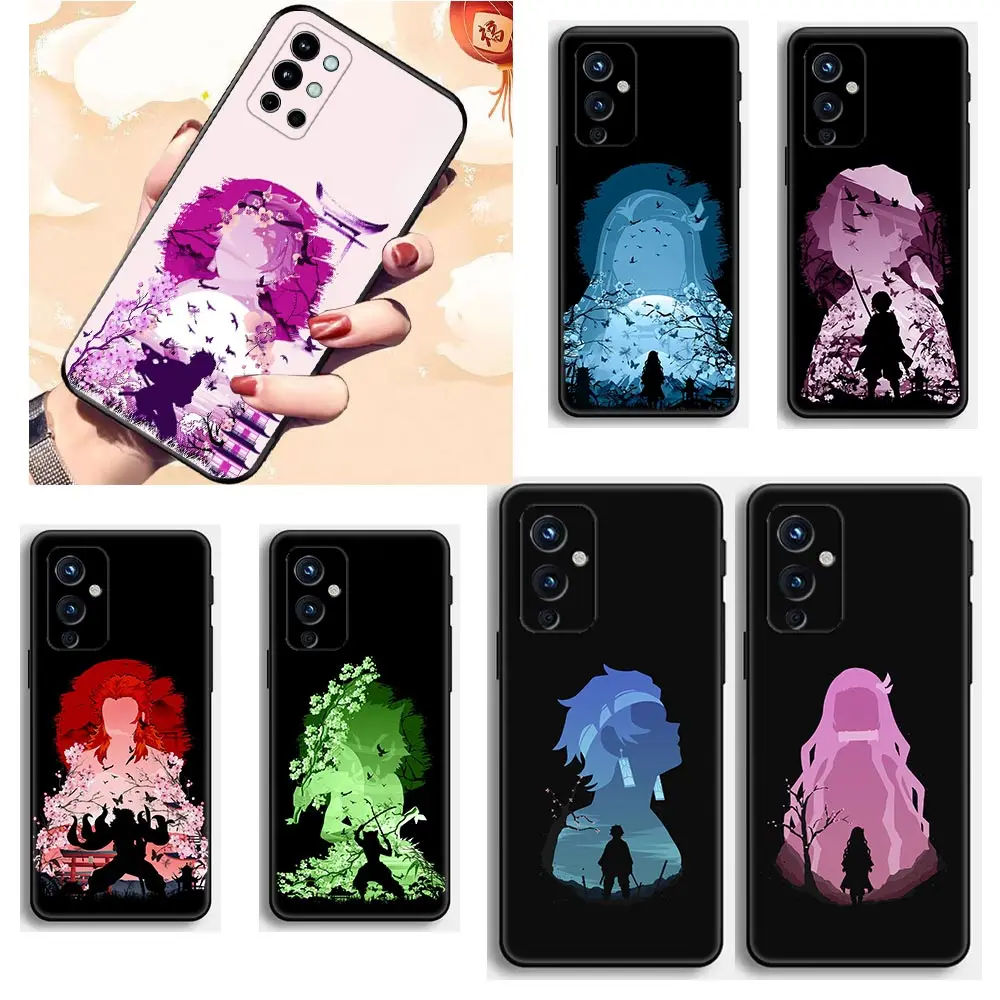 

New Anime Demon Slayer Coques Fundas Phone Case for Oneplus 9 9R Z 7 7T 8 8T 9TR 10 Nord 2 CE N200 N100 N10 Pro 5G Cases Capa