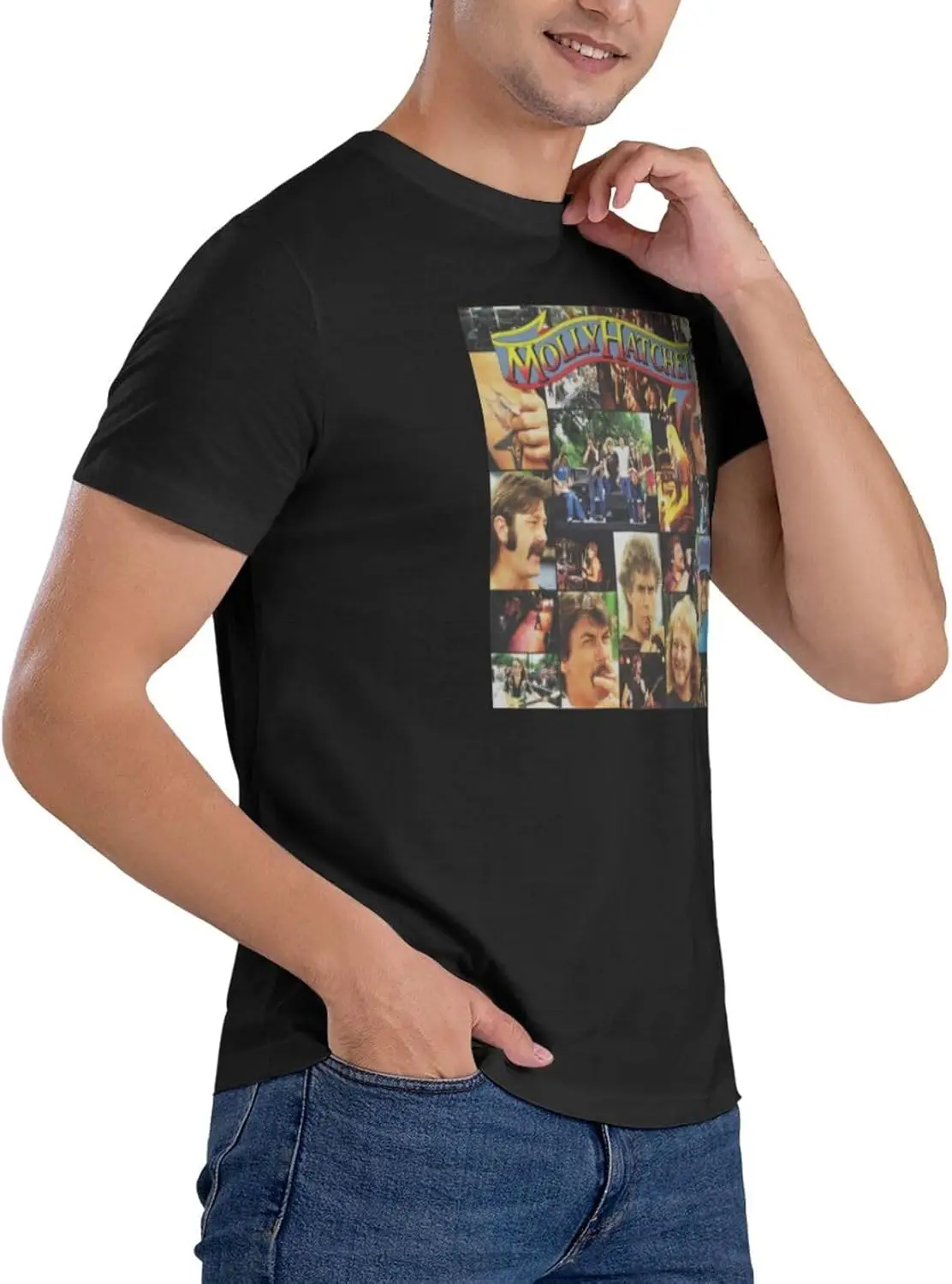 Футболка с коллажем Molly Music Hatchet Band мужская летняя уникальная крутая футболка