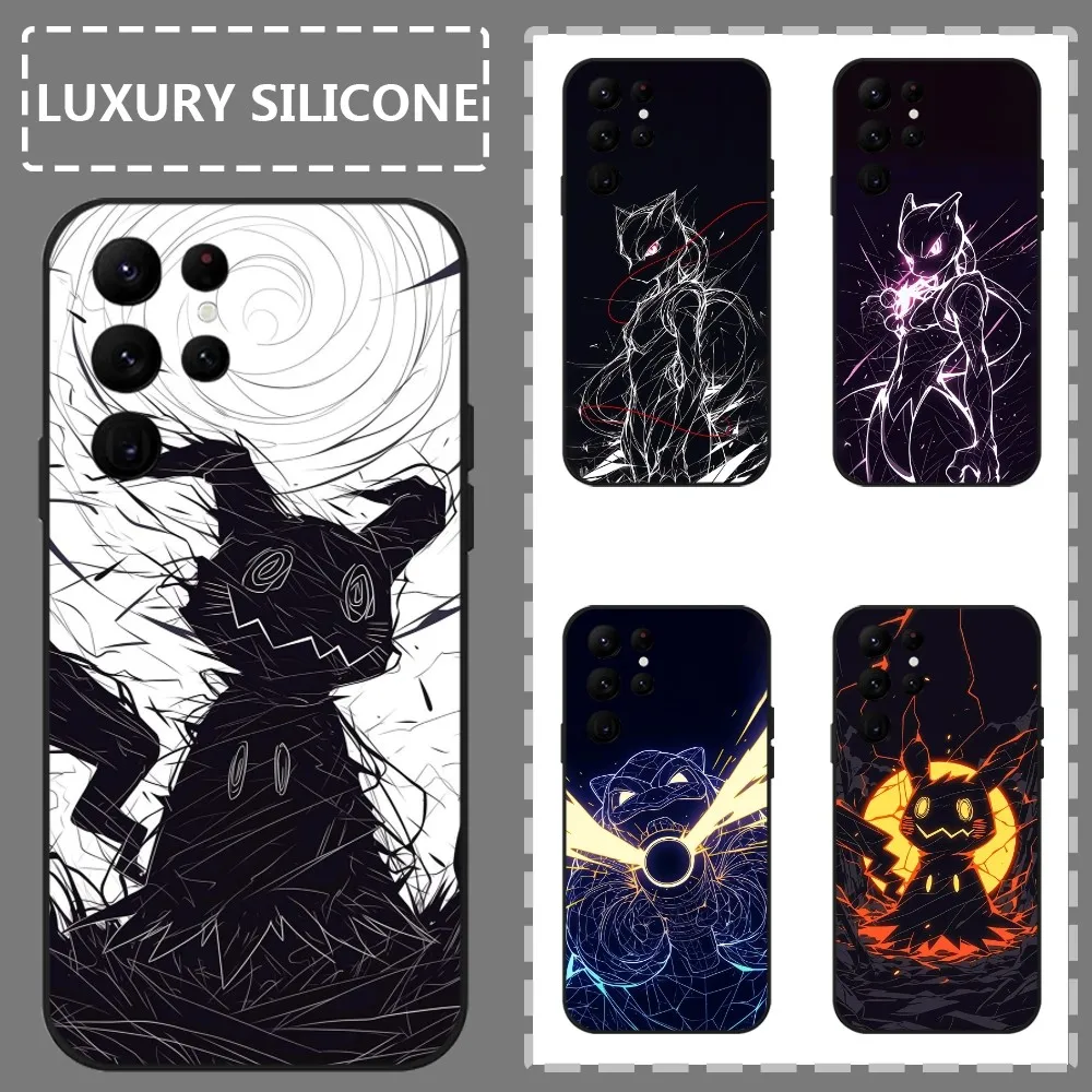 Чехол для телефона Mimikyu Mewtwo Pikachu Samsung Galaxy S24 Ultra S22 S23 S21 S20 5G защитный силиконовый