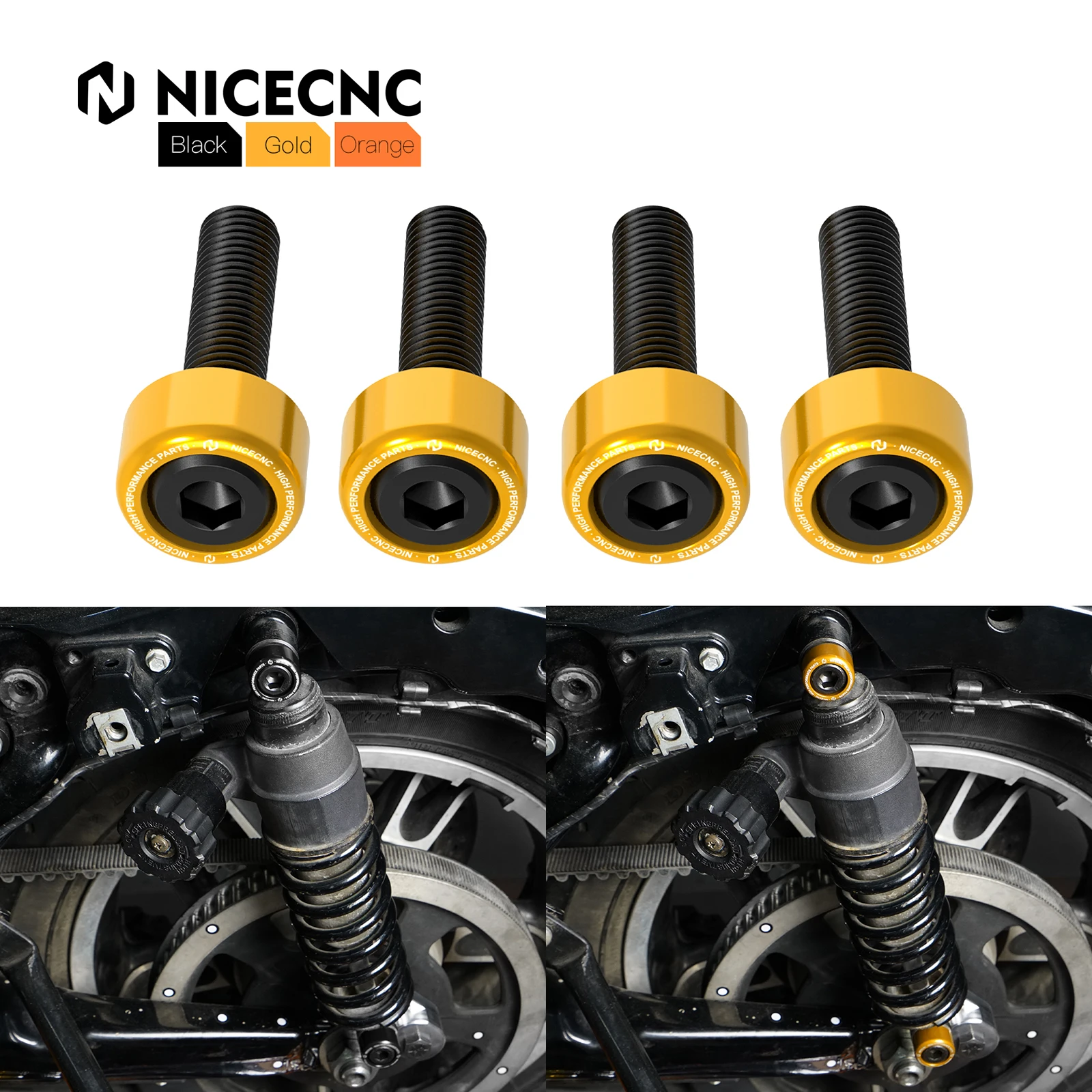 

For 1994-2023 Harley Road King FLHR Shock Bolts Rear Shock Absorber Bolt for Harley Road King Police FLHP 2008-2023 1996-2000