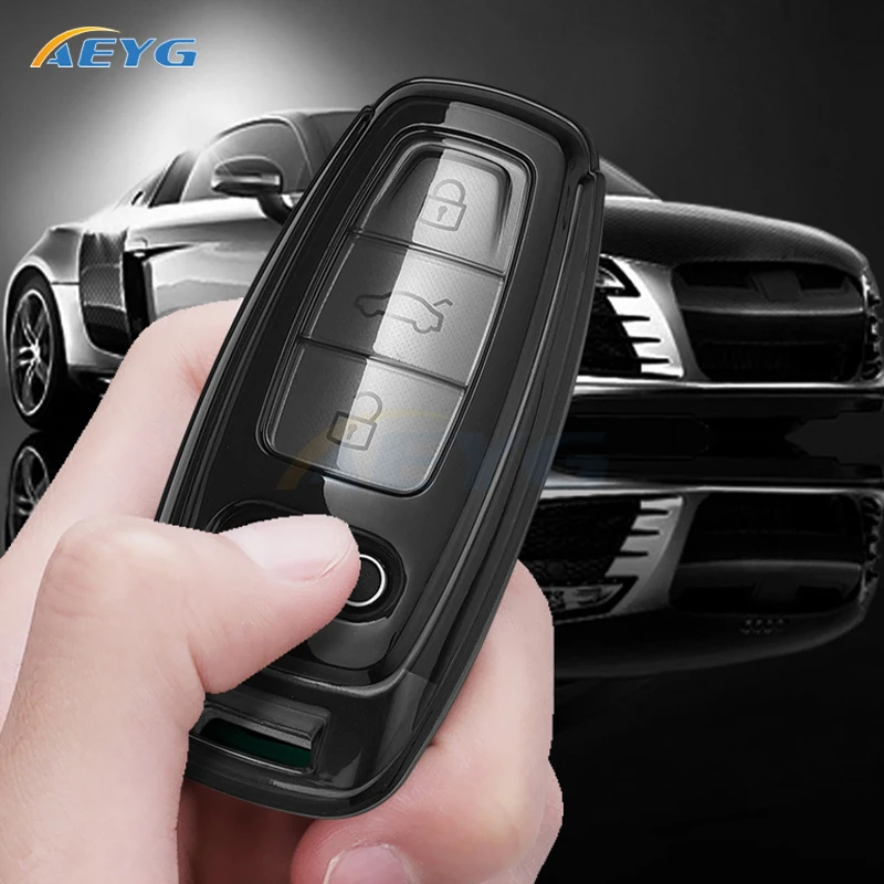 Чехол Для Автомобильного Ключа Из Тпу Audi A3 A4 B9 A6 A7 4k A8 E-tron Q5 Q8 C8 D5 Sq8 — Защитный