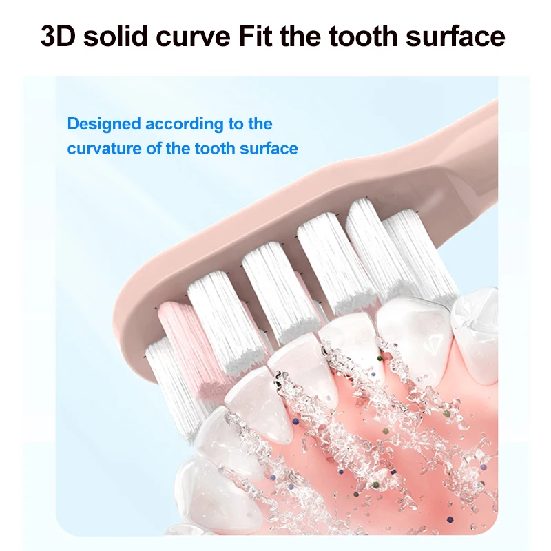 Replacement Toothbrush Heads for SOOCAS X3/X3U/EX3 Sonic Electric Tooth Brush DuPont Soft Bristle Nozzles With Vacuum Packaging