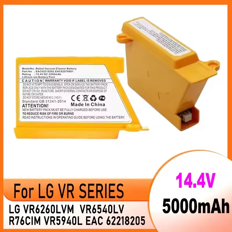 Фото Аккумулятор для робота-пылесоса LG EAC62218205 VR6260LVM VR6540LV R76CIM, емкость 2600 мАч, 3000 мАч, 3500 мАч, 4000 мАч, 5000 мАч №1