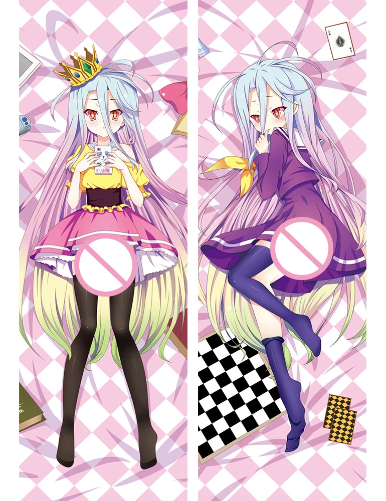 

180cm No Game No Life Shiro Dakimakura Cover Pillowcase Otaku Bedding Pillow Hugging Body Pillowcases Customize Peachskin Pillow