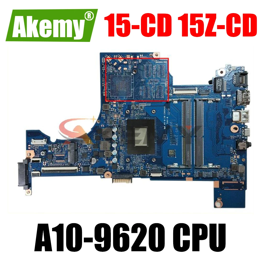 

For HP Pavilion 15-CD 15Z-CD Laptop Motherboard DAG94AMB8D0 With A10-9620 CPU 100% Fully Tested 926287-601 926287-501 926287-001
