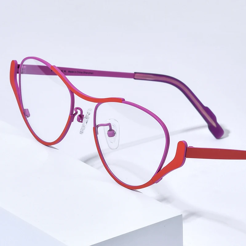 FONEX очки из чистого титана для женщин новинка 2024 мужские модные ретро красочные