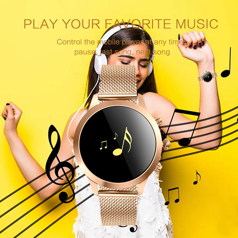 

For Xiaomi Women Smartwatch Sports Fitness Tracker Smart Watch Music Control Push Watch Full Touch Ladies Clock For IOS Android
