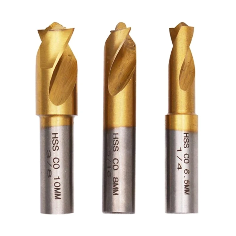 

3Pcs Drill Bit Set Coated Welding Remover Bits Accessory Dropship