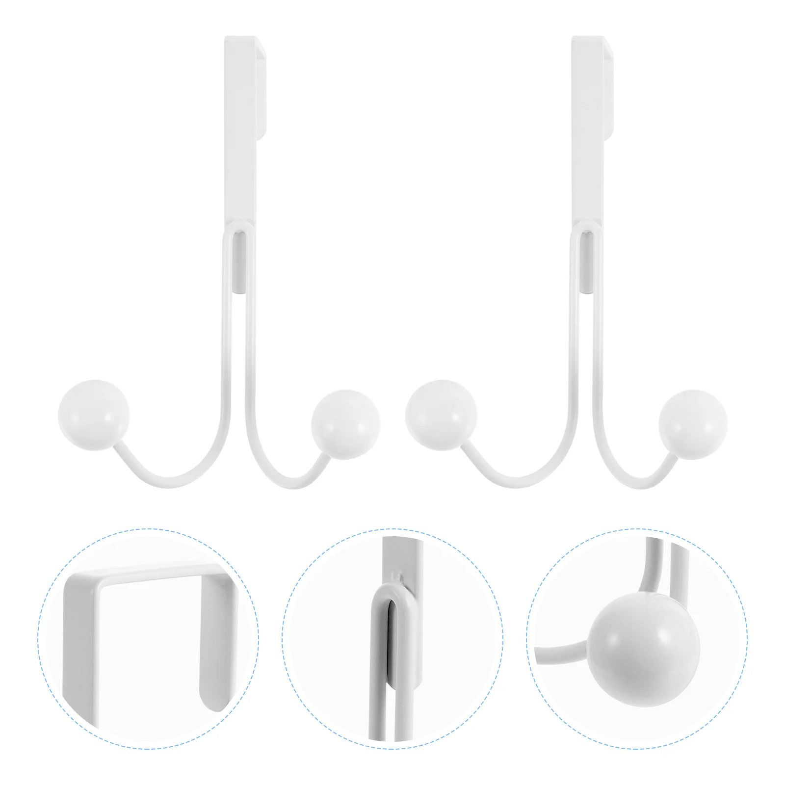 

Door Hanger Hook The Over Hanging Hooksrack Behind Hat Bathroom White Clothes Metal Coat Bedroom Hangers Towel Wall Overdoor