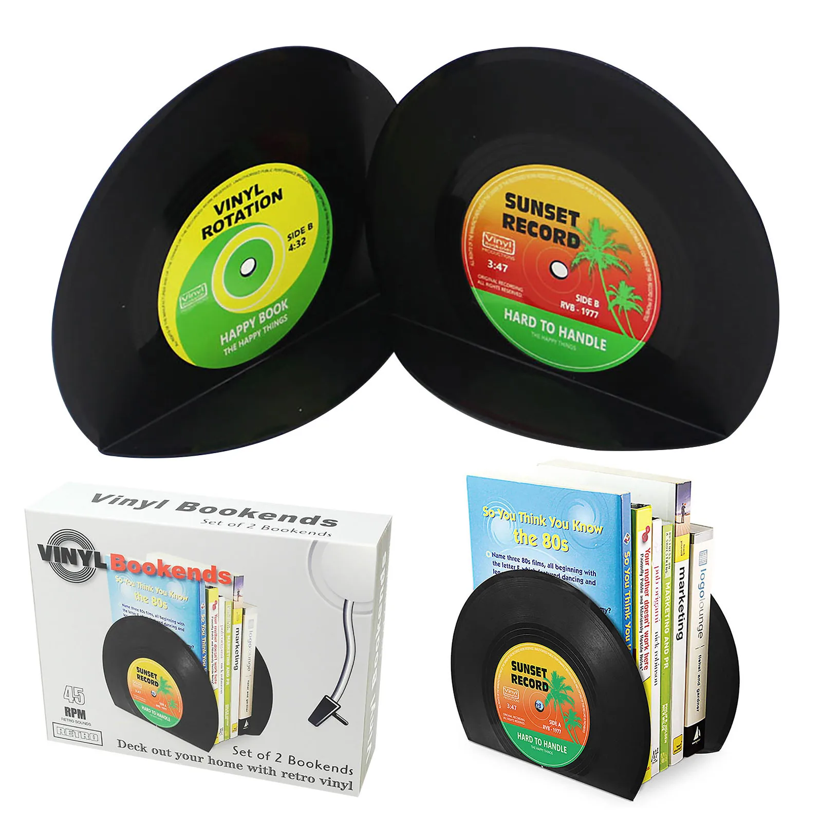 Уникальный дизайн утолщенная Ретро виниловая запись книжная полка стойка Cd для