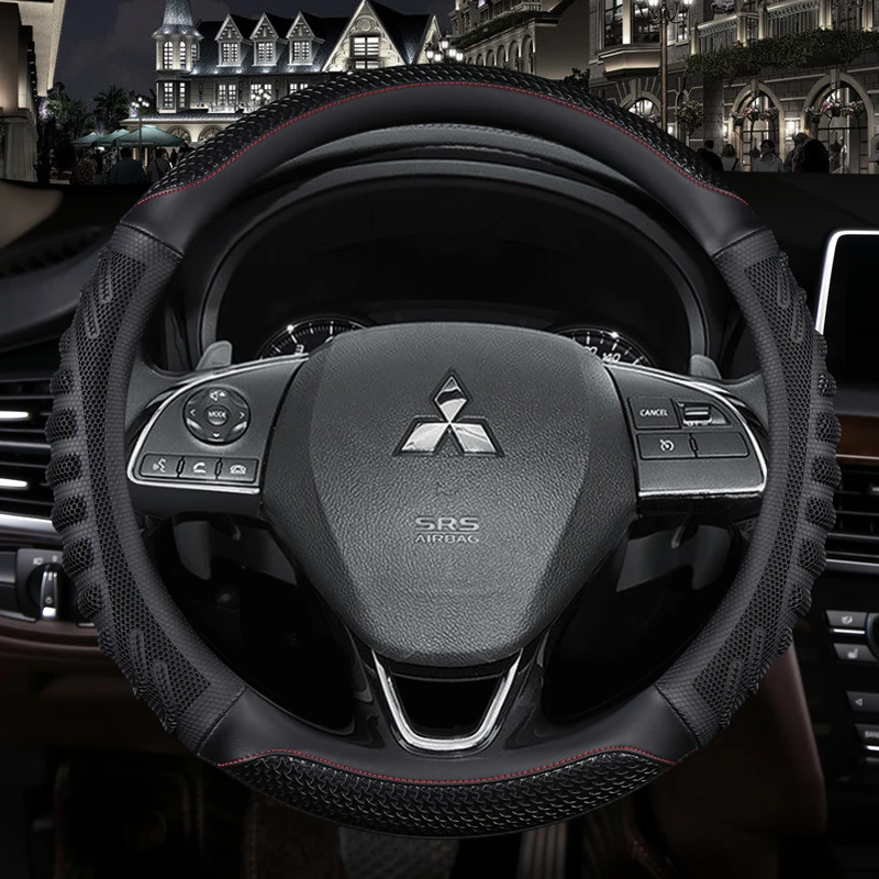 

Автомобильный чехол на руль 38 см 15 дюймов для Mitsubishi ASX RVR Pajero Sport Outlander PHEV Airtrek Grandis Lancer Evo Eclipse Cross