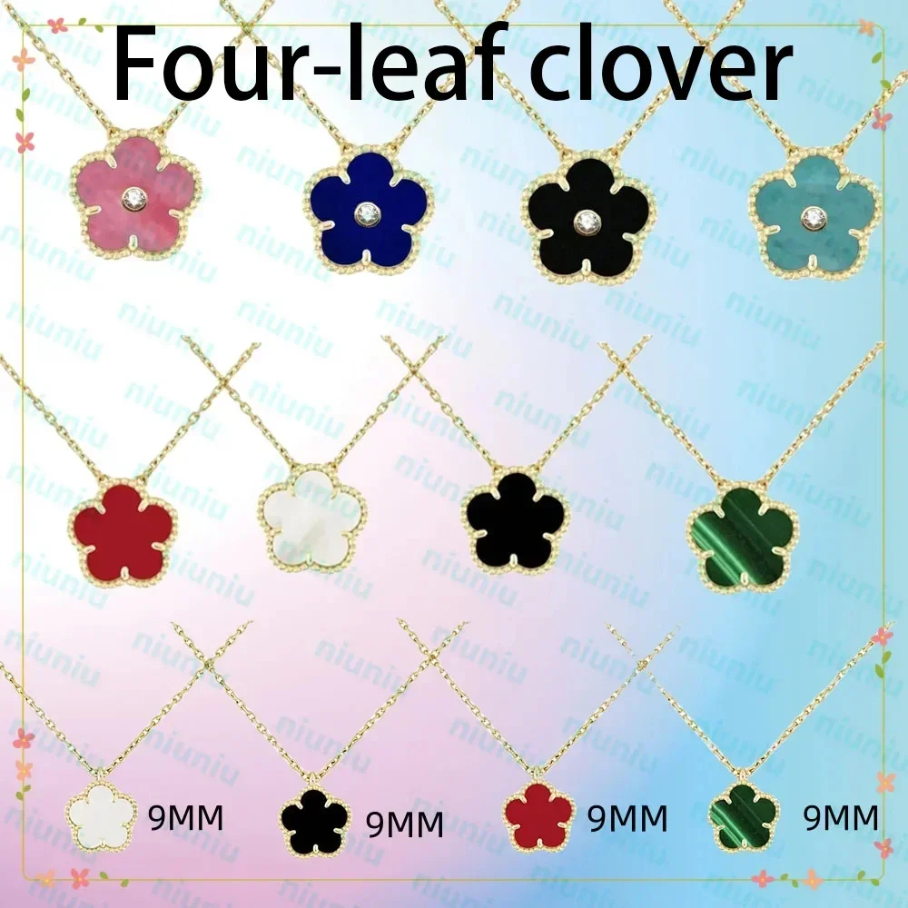 Модное ожерелье из серебра 2024 пробы: четырехлистный клевер Гламурное молодежное