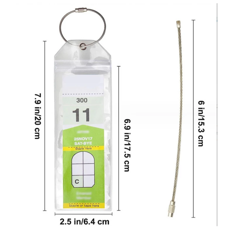 1 шт. перезаряжаемый водонепроницаемый прозрачный Футляр для билета карты багажа