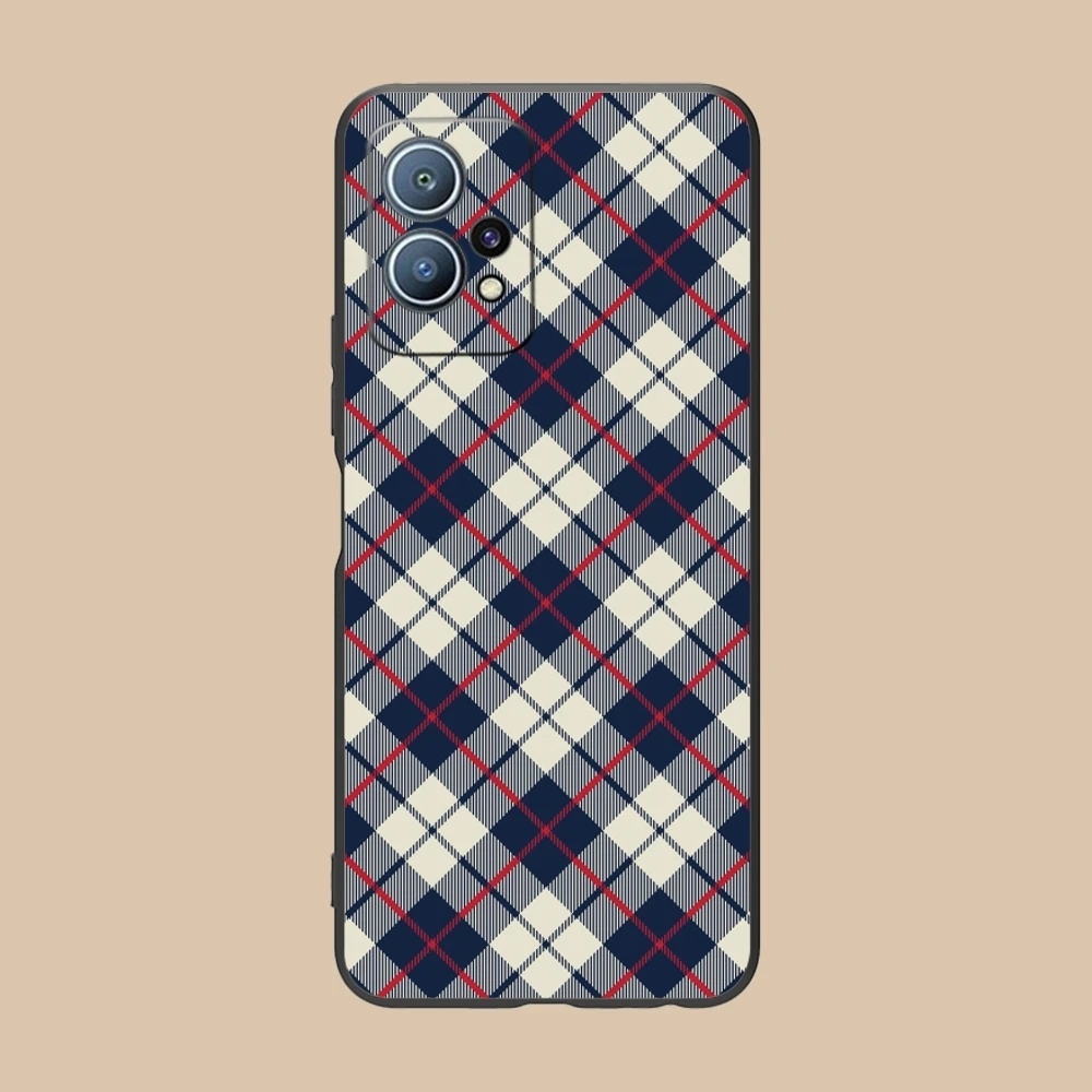 Lattice Grid Texture Mobile Cell Phone Case for Huawei P60 P50 P40 P30 P20 P10 P9 P8 Pro Lite Plus Black Soft Cover Shell