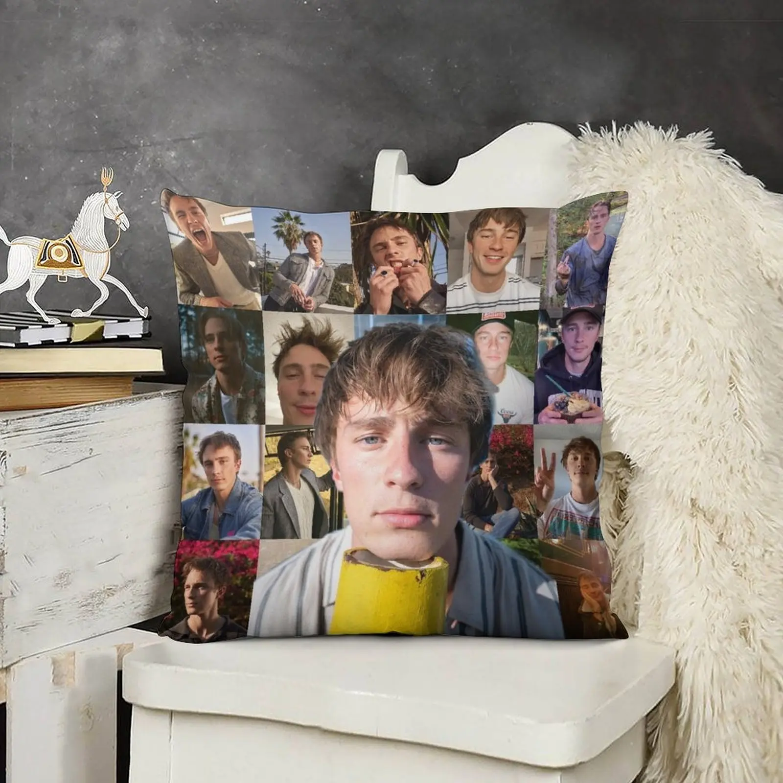 Наволочка для подушки с рисунком старины