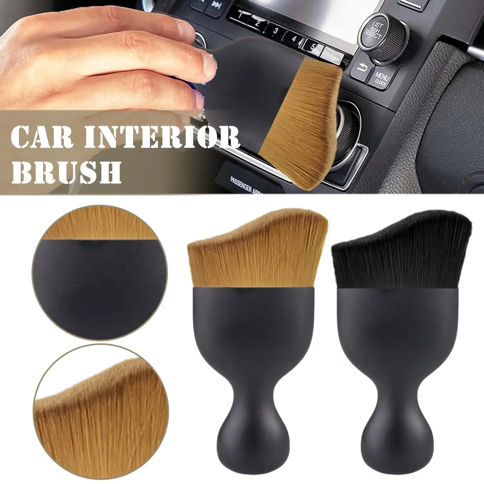 

Car Interior Brush Auto Detailing Cleaner Dashboard Air Outlet Gap Dust Removal Brushes Car Home Office Detailing Clean Tools