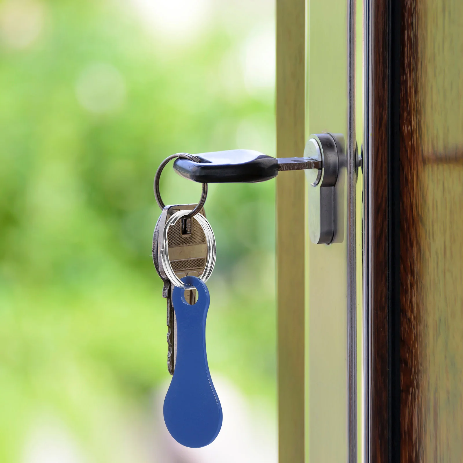 5 шт. жетоны для тележки покупок брелок ключей орнамент кольца из нержавеющей