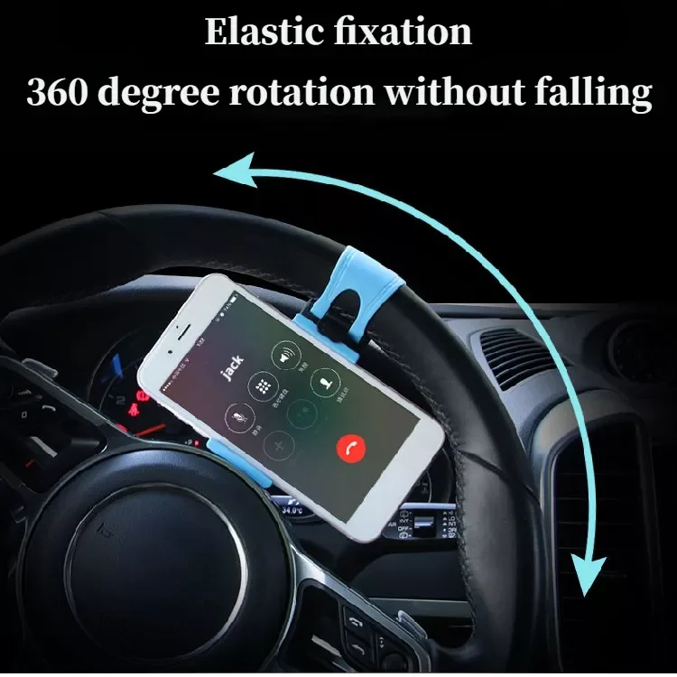 

Steering Wheel Mobile Phone Holder Universal Mount Buckle Phone Holder for Steering Wheel Navigation Car Auto Accessories