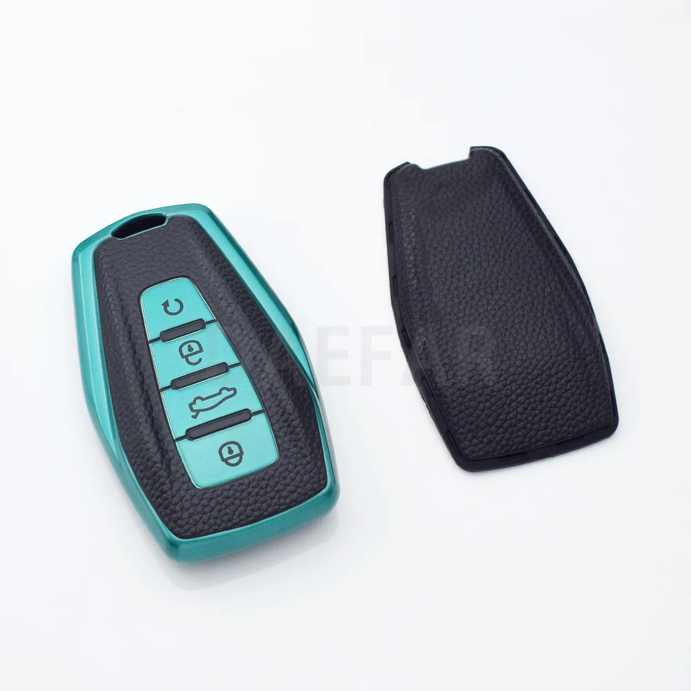 

Кожаный чехол из ТПУ для автомобильного ключа Geely, многоцветный чехол для ключа Geely Coolray 2024 X6 Emgrand Global Hawk GX7, аксессуары