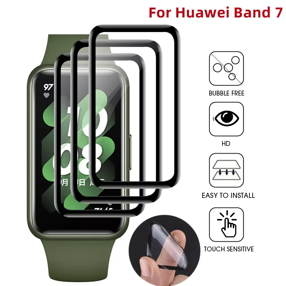 

3D Soft Protective Film Cover Full Curved Scratch-resistant For Huawei Band 7 Screen Protector Band7 Smartwatch Accessories