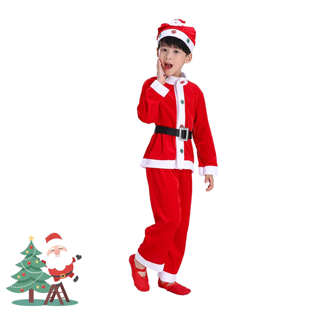 

Infant Boy Clothes Christmas Performing Suit Costumes Santa Claus Stage Children Baby