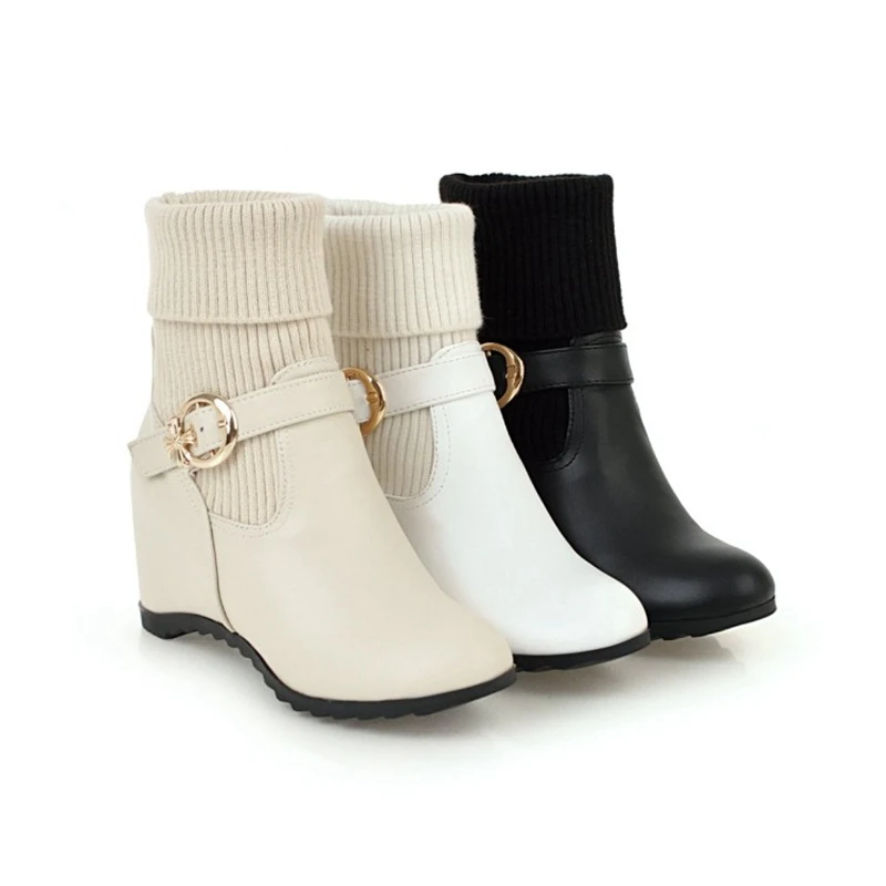 European and American Autumn and Winter Korean New Simple and Sweet Side Buckle Thick Heel Large Single Shoe New 2022 Fashion