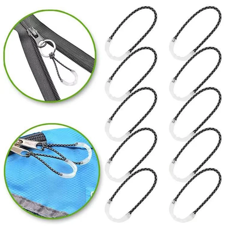 

10pcs Zipper Pull Ideal kit Markers Ultra-Bright Glow in The Dark Night for Coats Jackets Rucksacks and Tent Zippers Rope Puller