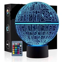 3d night light star with remote touch control 7 colors lights changing 3d illusion lamp wars toys for children best gift wars