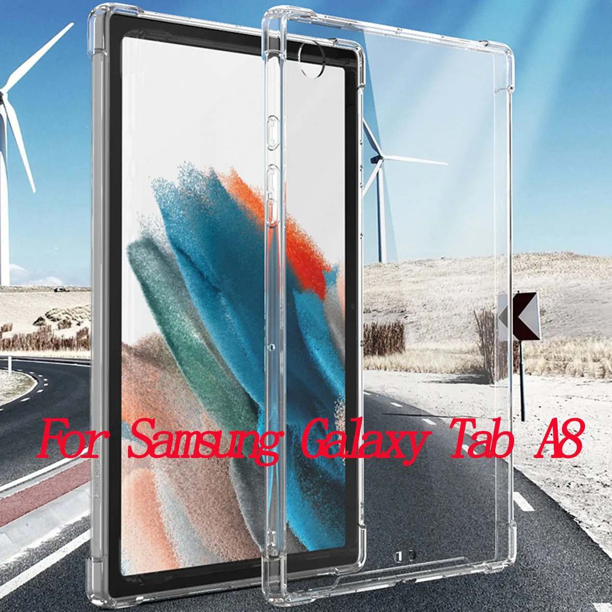 Чехол для Samsung Galaxy Tab A8 10 5 2022 силиконовый мягкий чехол из ТПУ с подушкой