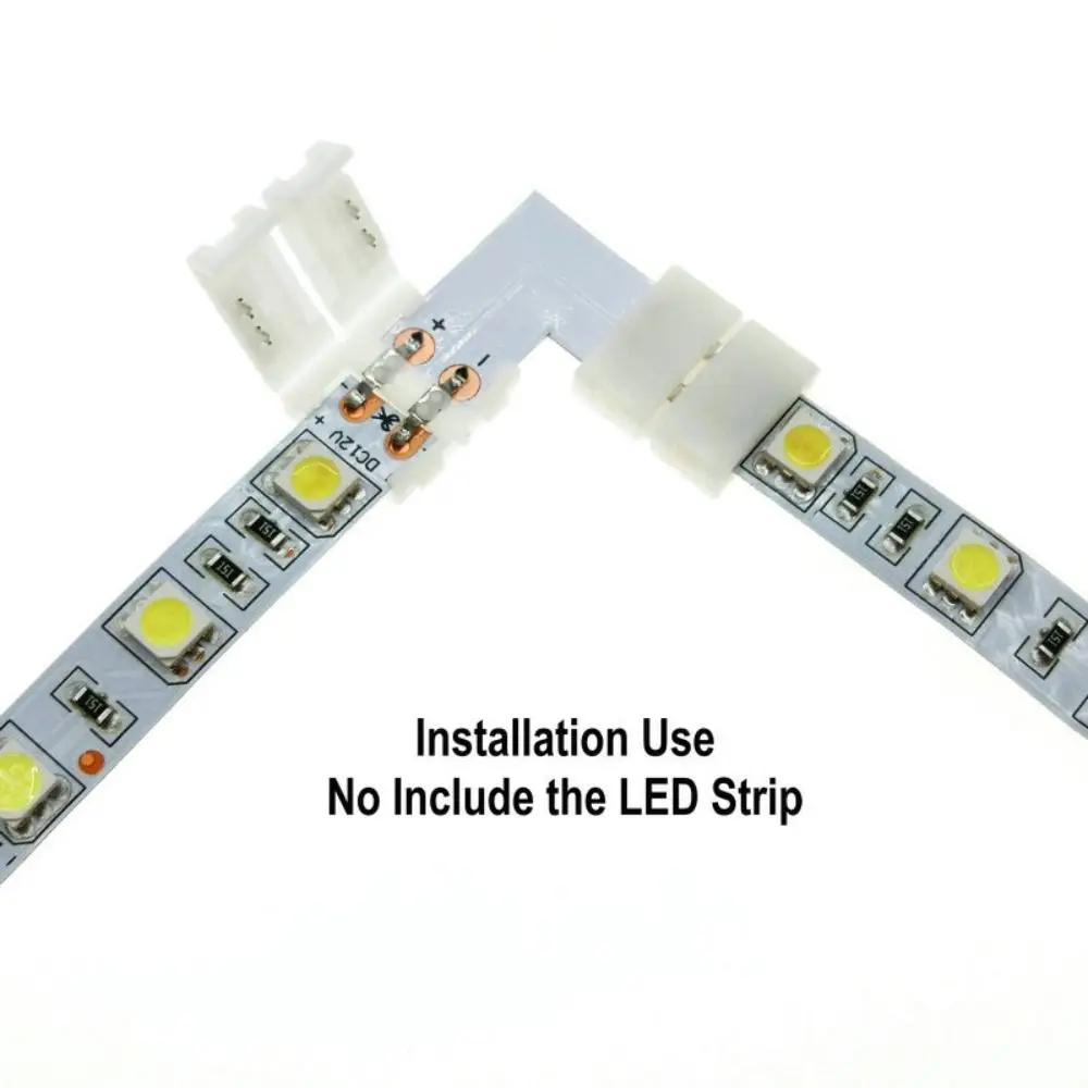 Фото Соединитель для светодиодных лент 4-контактный, 10 мм, 5-24В, для RGB LED лент, крепление-клипса, подключение к печатной плате №1