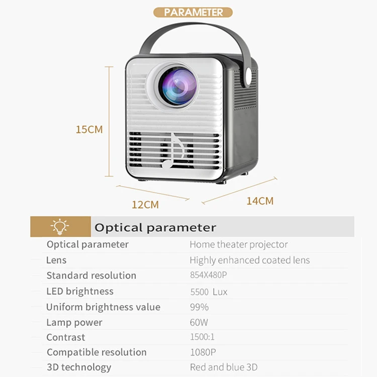 Мини LED проектор по заводской цене 4K 1920*1080P Proyector для домашнего кинотеатра, 3D медиа-видеоплеер и игровой Beamer.