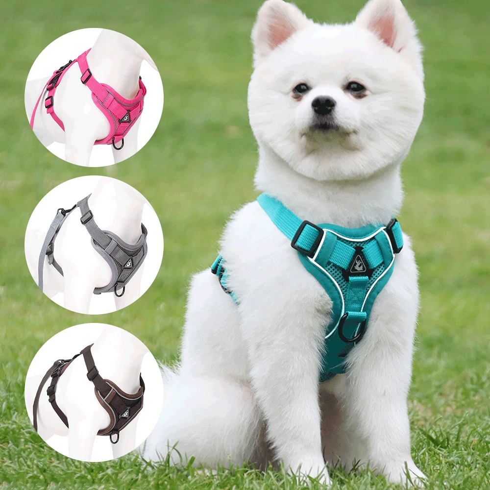 

New dog harness Reflective vest with 1.5M leashes cat dog accessories adjustable chihuahua yorkie walk the dog pet supplies