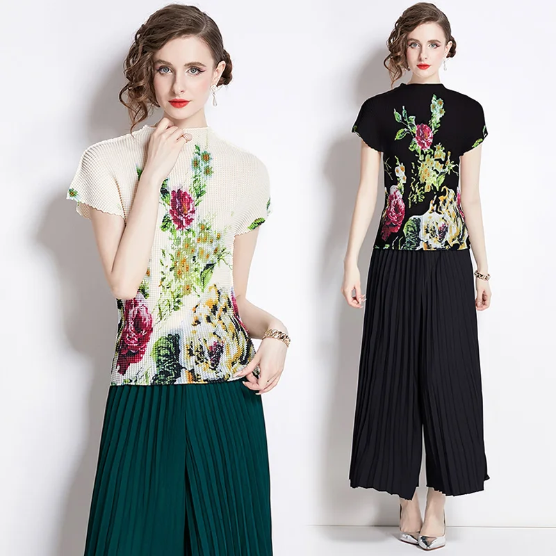 Футболка Miyake новые высококачественные плиссированные повседневные нишевые