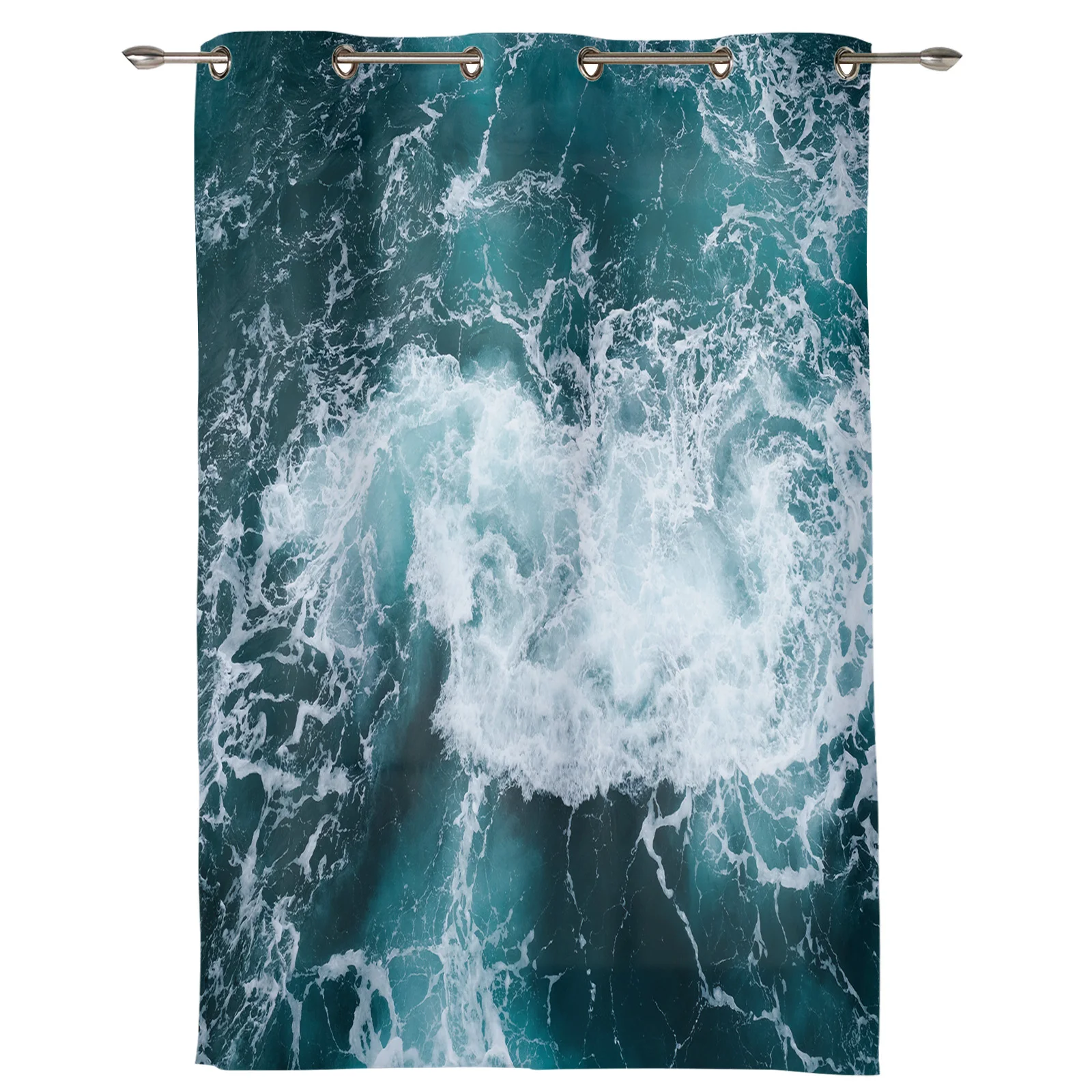 Аквамариновые морские Роскошные занавески для гостиной окон спальни домашний