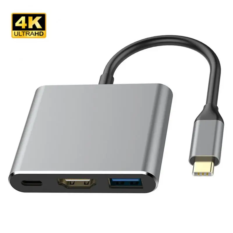 

For Macbook /air Usb-c Extender Hub Adapter Usb Type C Hub To -compatible 4k 3 In 1 Usb C Hub -compatible