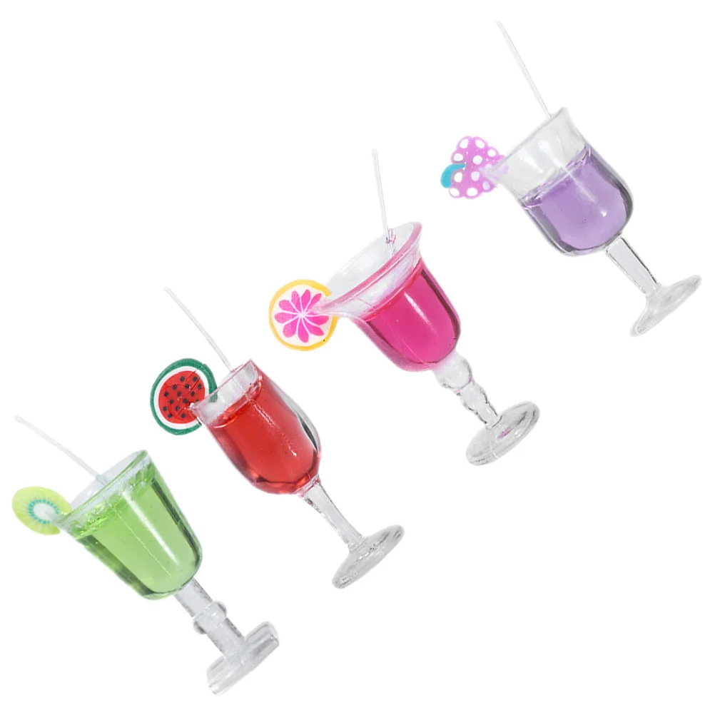 

Dollhouse Cocktail Mini Home Kitchen Decor Tiny Juice Mugs Miniature Fake Cup Simulation Beverage Model Whiskey Accessories