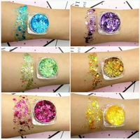 19 colors mermaid sequins gel holographic sequins glitter shimmer diamond eye shadow makeup festival party tslm1