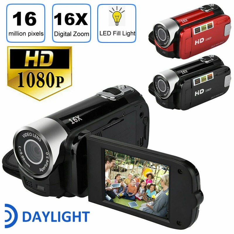 

DLS Professional Camera 1080P HD Camcorder Digital Video Camera TFT LCD 24MP 16X Zoom DV AV Night Vision 16 Megapixels Sport Cam