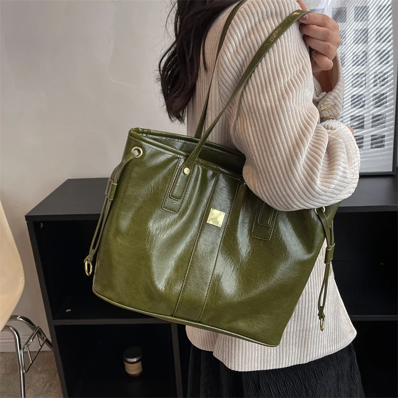 Jin YIde Large Zipper Totes Bags for Women 2023 Trend Fashion Design PU Leather Shoulder Side Bag Shopper Handbags Bolso Mujer