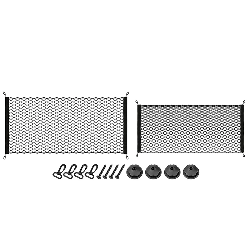 

110X90CM Car Trunk Rear Storage Net Truck Car Cargo Net 90X40CM Trunk Luggage Net Suitable For SUV Van Car Truck