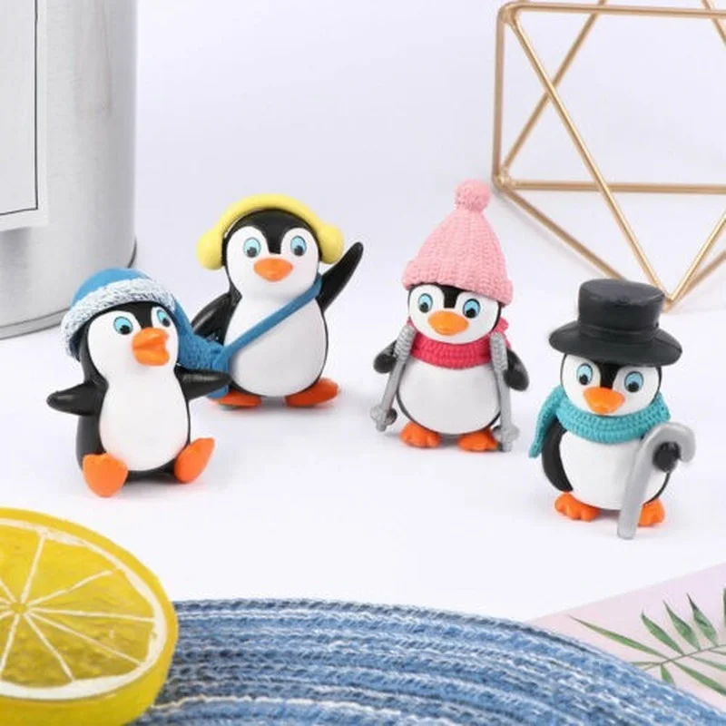 4 шт Мини kikikids/зимняя миниатюрная фигурка рождественские фигурки для сада фей