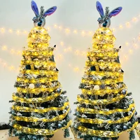 christmas led ribbon fairy lights christmas tree diy decoration battery powered string light for easter party festive decor lamp