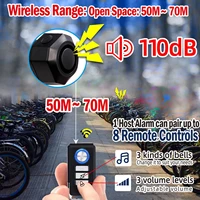 bicycle anti theft alarm wireless remote control electric accessory 110db security rechargeable vibration sensor for bike 1 i8q4