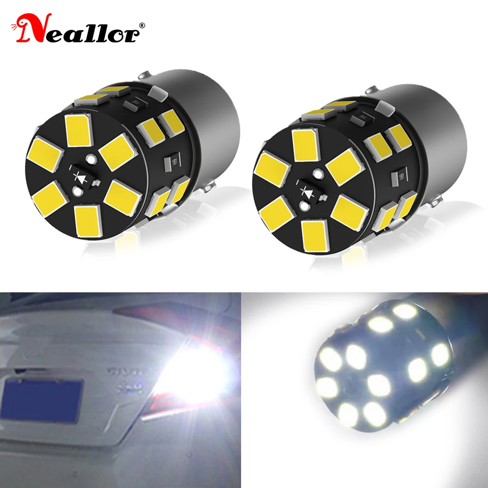 

2x P21W 1156 BA15S S25 5008 7506 LED Turn Signal Diode Bulb Cob Car Light Parking Reverse Backup Brake Lamp Super Bright 12V DRL