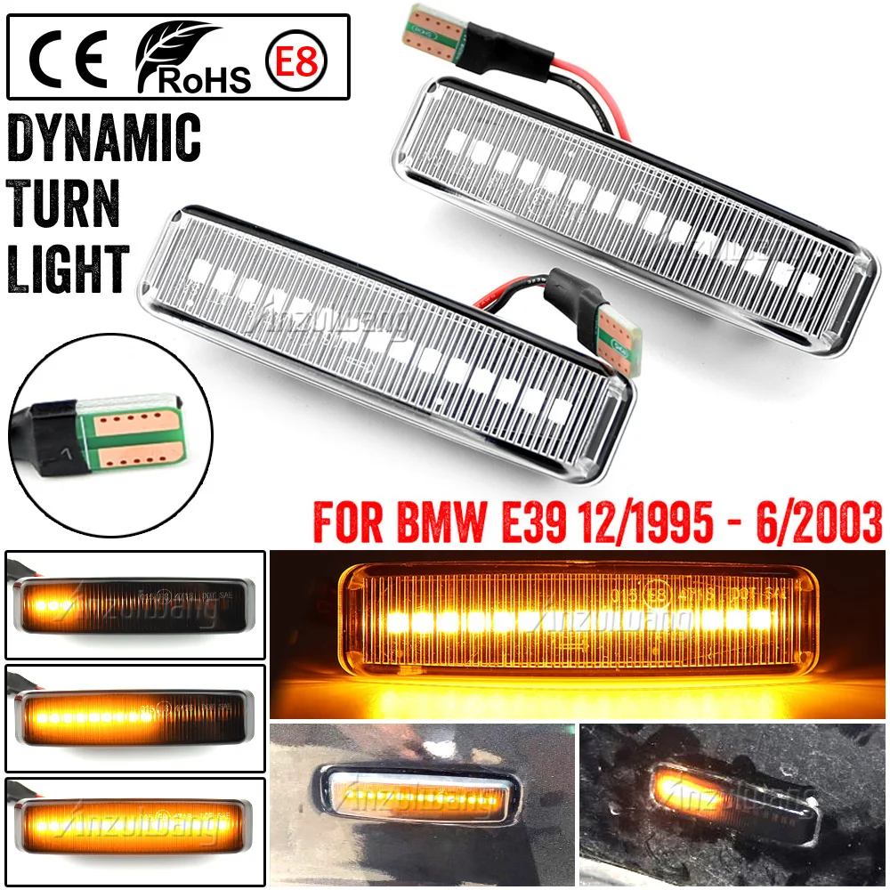 

Flasher Dynamic Blinker Indicator LED Turn Signal Light Side Marker Sequential Lamp For BMW 5 Series E39 1995-2003 M5