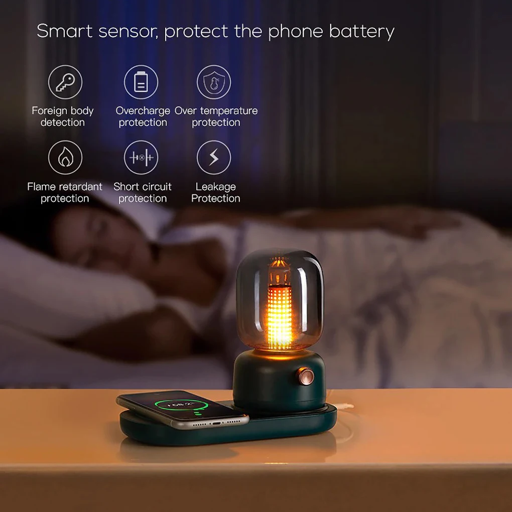 

Wireless Charger LED Light Mobile Phone Living Room Decoration Lamp